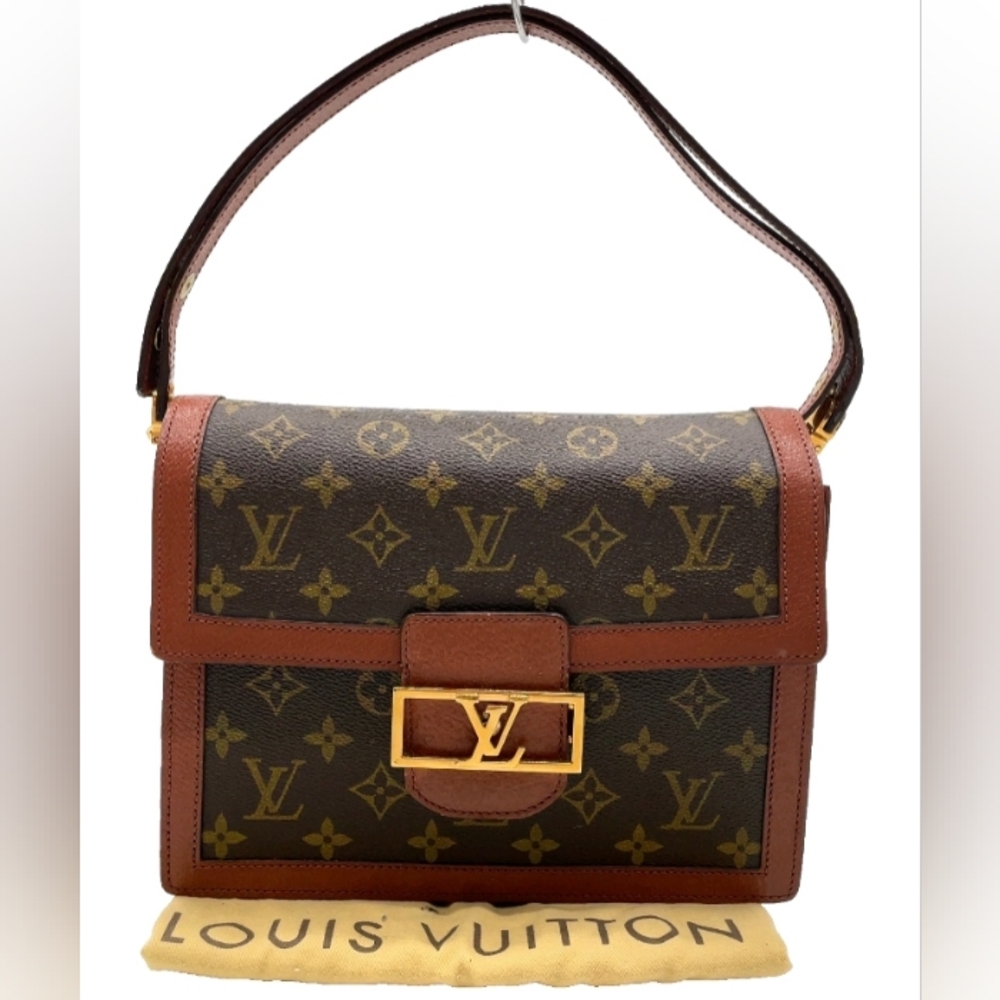 SALE! Authentic Louis Vuitton Monogram Sac Dauphine Vtg Shoulder Bag W Dust Bag